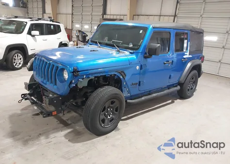 2021 Jeep Wrangler Unlimited Sport 4X4 из США, поврежденный, VIN 1C4HJXDN1MW762495